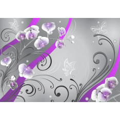 Artgeist Purple Orchids - Variation fototapetti