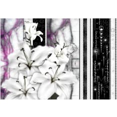 Artgeist Crying Lilies On Purple Marble fototapetti
