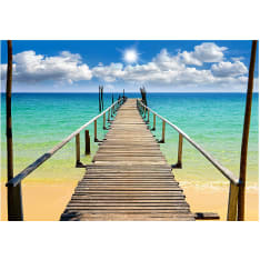 Artgeist Beach, Sun, Bridge fototapetti