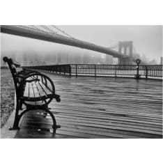 Artgeist A Foggy Day On The Brooklyn Bridge fototapetti