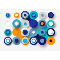 Artgeist Geometry Of Blue Wheels fototapetti