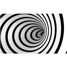 Artgeist Musta ja valkoinen 3D-tunnelin fototapetti