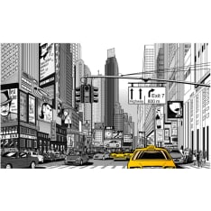 Artgeist Keltainen ohjaamot NYC fototapetti