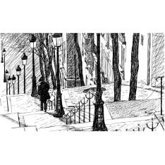 Artgeist stairs - Montmartre fototapetti