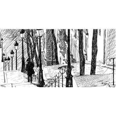 Artgeist stairs - Montmartre fototapetti XXL