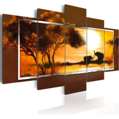 Canvas Print - Meeting at the savannah