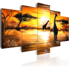 Artgeist Giraffes At Juomapaikka taulusetti