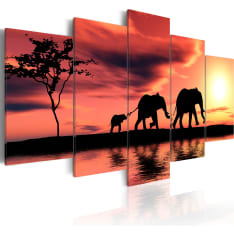 Artgeist African Elephants Family taulusetti