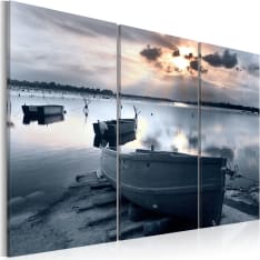 Artgeist A Small Boat By A Lake taulusetti