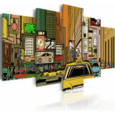 Artgeist The Streets Of New York City In cartoons taulusetti