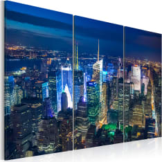 Artgeist Bird´S Eye View Of New York City By Night taulusetti