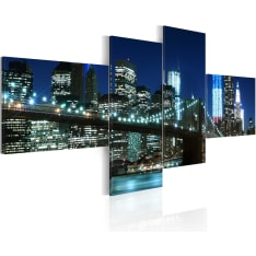 Artgeist Brooklyn Bridge Illuminated At Night taulusetti