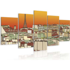 Artgeist Parisian Sky In Orange Colour taulusetti