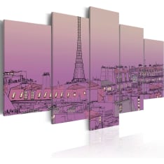 Artgeist Lavender Sunrise Over Paris taulusetti