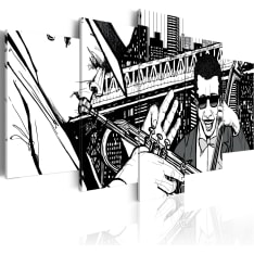 Artgeist Jazz Konsertti Taustalla New Yorkin Pilvenpiirtäjiä - 5 kpl taulusetti