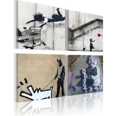 Artgeist Banksy - Neljä Orginal Ideoita taulusetti