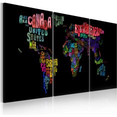 Artgeist Teksti Maailmankartta taulusetti