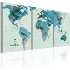 Artgeist Lintutieteellinen Maailmankartta taulusetti