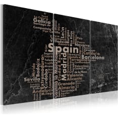 Artgeist Map Of Spain On The Blackboard - Triptich taulusetti