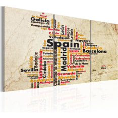 Artgeist Espanja: Teksti Kartan Värit Lippu taulusetti