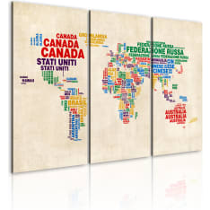 Artgeist Italian Maiden Nimet Kirkkaissa Väreissä - Triptyykki taulusetti