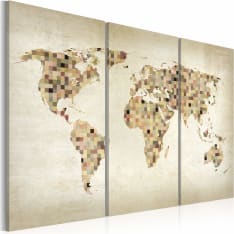 Artgeist Beige Sävyjä World - Triptyykki taulusetti