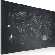 Artgeist Matkaa Maailman Ympäri - Triptyykki taulusetti