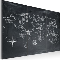 Artgeist Maantiede Oppitunti (Ranskankielinen) - Triptyykki taulusetti