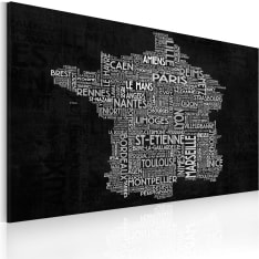 Artgeist Text Map Of France On The Blackboard taulu