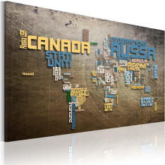 Artgeist Kartta World (Italian Kieli) taulu