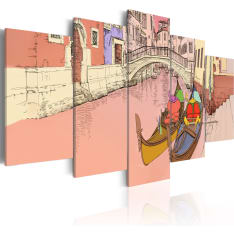 Artgeist Romantic Gondolas - 5 Pieces taulusetti