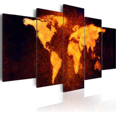 Canvas Print - Map of the World - Hot lava