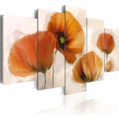 Artgeist Artistic Poppies - 5 Pieces taulusetti