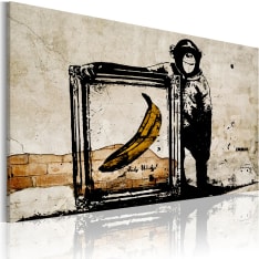 Canvas Print - Inspired by Banksy - sepia