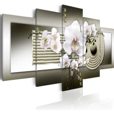 Artgeist Orchid And Zen Garden In Grey taulusetti