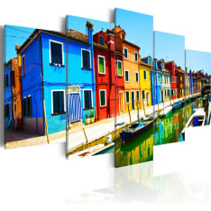 Artgeist Houses In The Colors Of The Rainbow taulusetti