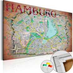 Artgeist Hamburg [Cork Map] korkkitaulu