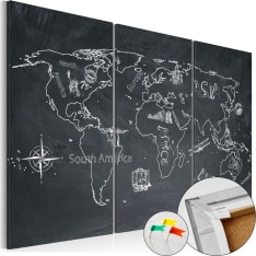 Artgeist Travel Broadens The Mind (Triptych) [Cork Map] korkkitaulusetti