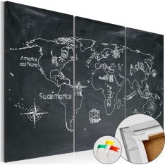 Artgeist Geography Lesson [Cork Map] korkkitaulusetti