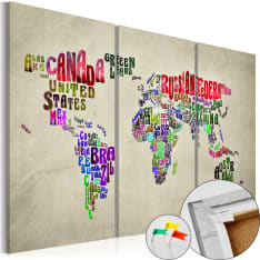 Artgeist Colorful Countries [Cork Map] korkkitaulusetti