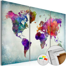 Artgeist World In Colors [Cork Map] korkkitaulusetti