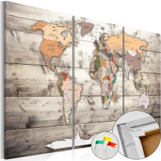 Artgeist History Of Travel [Cork Map] korkkitaulusetti