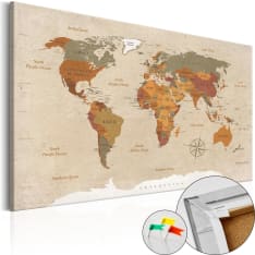 Artgeist Beige Chic [Cork Map] korkkitaulu