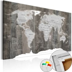 Decorative Pinboard - World of Wood [Cork Map]