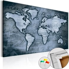 Decorative Pinboard - Sapphire World [Cork Map]