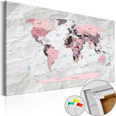 Artgeist Pink Continents [Cork Map] korkkitaulu