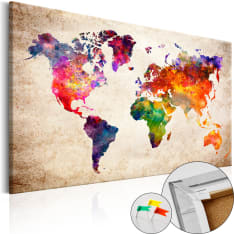 Decorative Pinboard - Colourful Universe  [Cork Map]