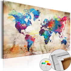Artgeist World Map: Urban Style [Cork Map] korkkitaulu