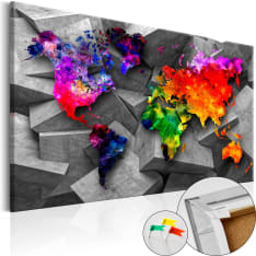 Artgeist Cubic World [Cork Map] korkkitaulu