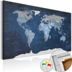 Artgeist Dark Blue World [Cork Map] korkkitaulu